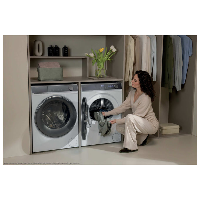 Haier HD100-C367U1 X Series 7 Asciugatrice Pompa di Calore 10 Kg Classe C Wi-Fi Ion AirFresh (85x59,5x68,5 cm) colore Bianco