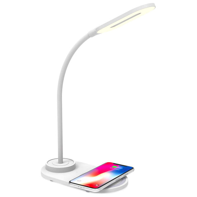 Celly, Lampada LED con Caricatore Wireless, 10W, Mini, Bianca