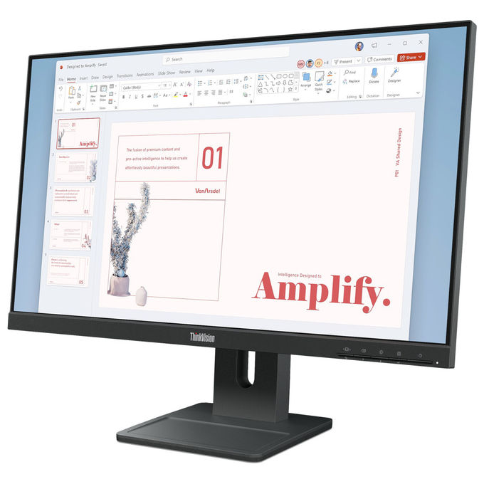 Lenovo ThinkVision E24-40, Monitor PC, 23.8'', Full HD, LCD, Nero
