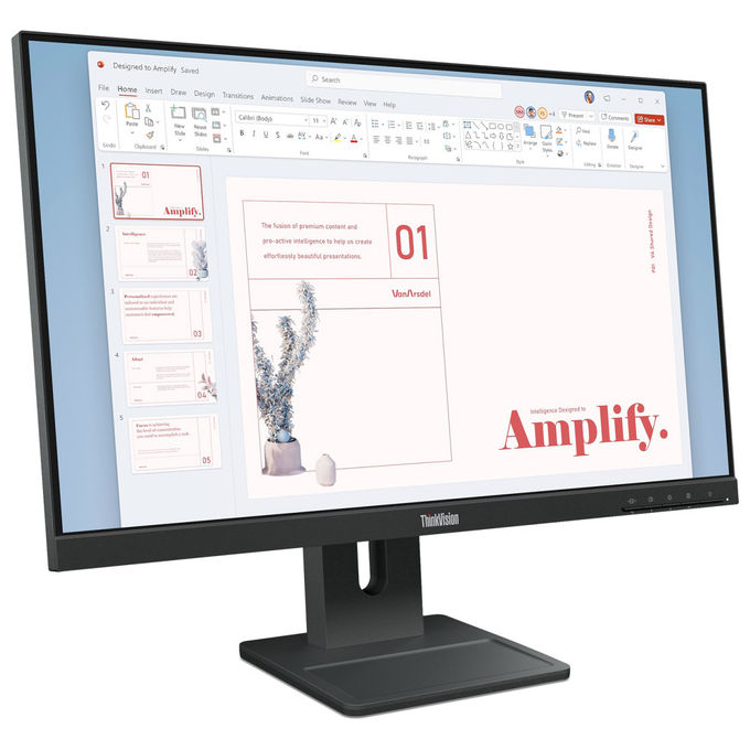 Lenovo ThinkVision E24-40, Monitor PC, 23.8'', Full HD, LCD, Nero
