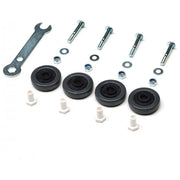 Foppapedretti KIT_ Ruote di Ricambio per Asse da Stiro Nero Gomma Compatibile con loStiro Sistira Compatto Kosmos Stir8 Agile