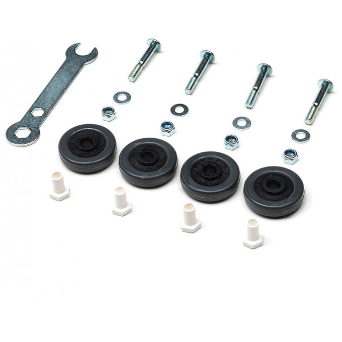 Foppapedretti KIT_ Ruote di Ricambio per Asse da Stiro Nero Gomma Compatibile con loStiro Sistira Compatto Kosmos Stir8 Agile