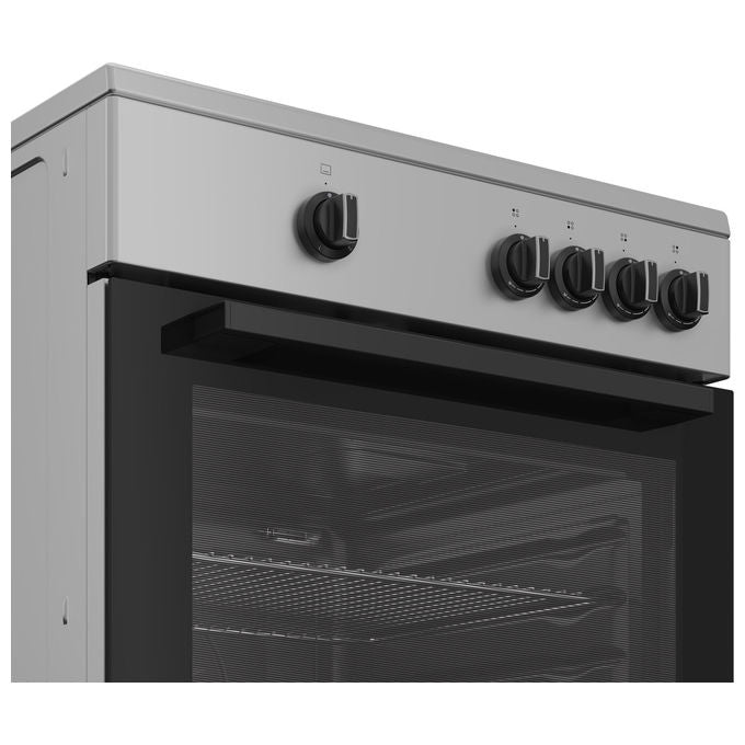 Indesit I6GGKMS Cucina a Gas 4 Fuochi Forno a Gas 64 L Libera Installazione SteamandClean Timer Classe A+ (85x60x60 cm) colore Silver
