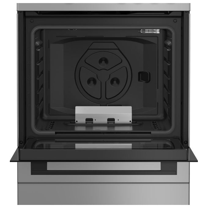 Indesit I6GGKMS Cucina a Gas 4 Fuochi Forno a Gas 64 L Libera Installazione SteamandClean Timer Classe A+ (85x60x60 cm) colore Silver