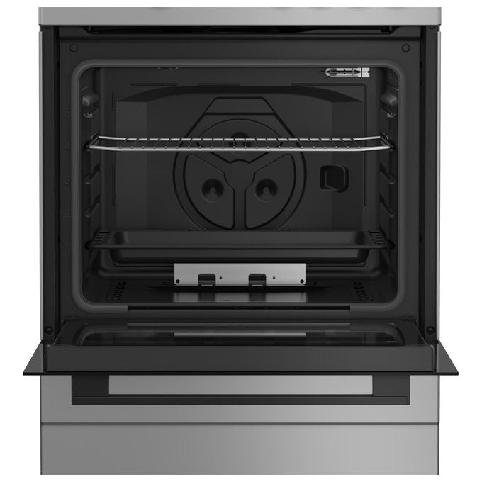 Indesit I6GGKMS Cucina a Gas 4 Fuochi Forno a Gas 64 L Libera Installazione SteamandClean Timer Classe A+ (85x60x60 cm) colore Silver