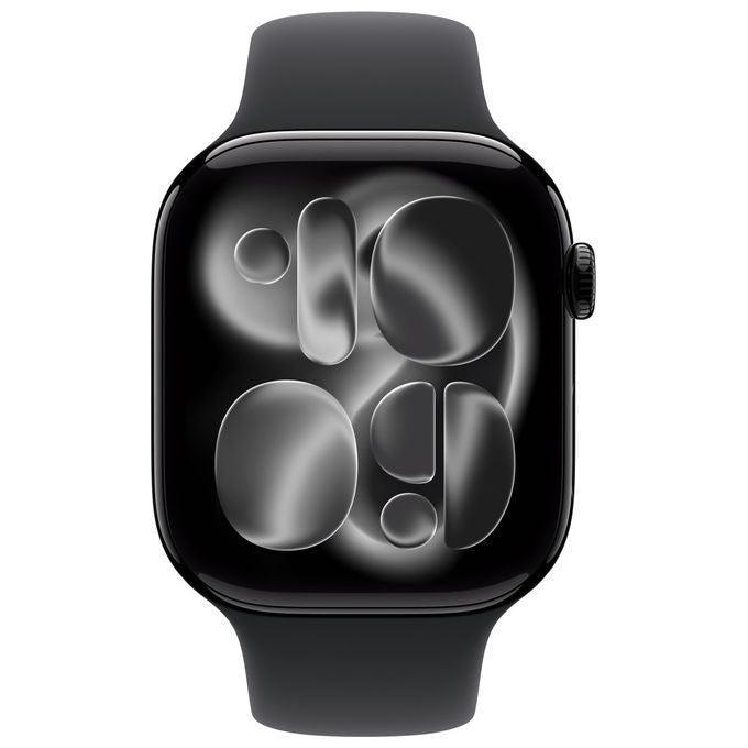 Apple, Watch Series 11, GPS, 46mm, Alluminio Jet Black, Sport Band Nero