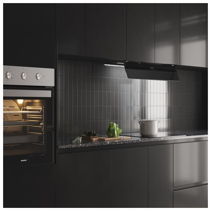 Silverline 3129.9.733.37 Inside Core Pro Cappa da Incasso 90 cm 648 m³-h Classe A 64 dB Touch colore Nero
