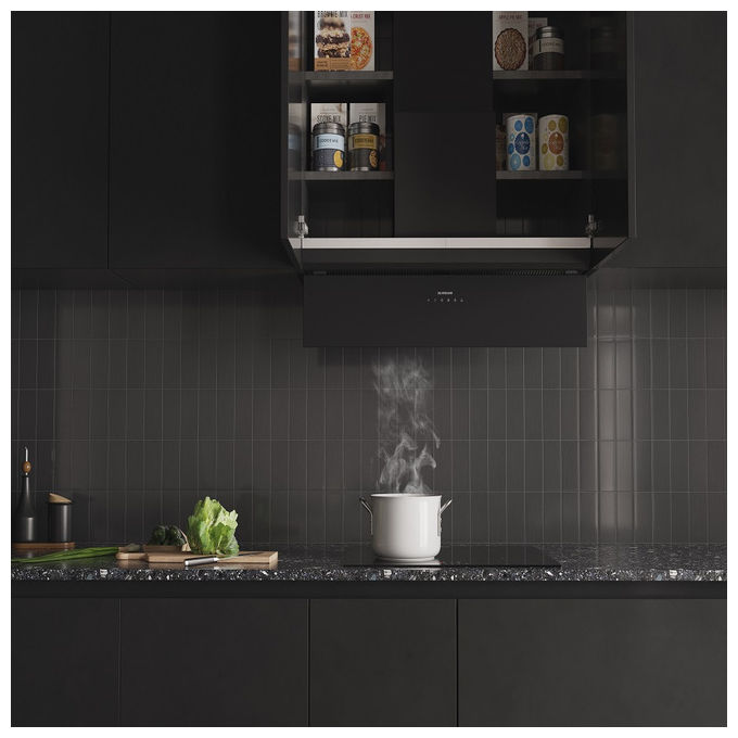 Silverline 3129.9.733.37 Inside Core Pro Cappa da Incasso 90 cm 648 m³-h Classe A 64 dB Touch colore Nero