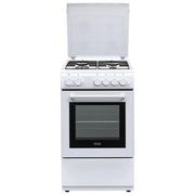 De'Longhi DL554EW2 Cucina a Gas 50 cm 4 Fuochi Forno Elettrico Multifunzione 52 L Classe A (85x50x55 cm) colore Bianco