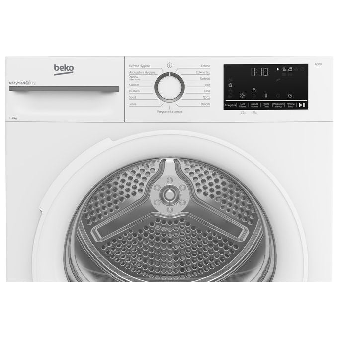 Beko BMT481WIIT NX Asciugatrice Pompa di Calore 8 Kg Classe C Motore Inverter 15 Programmi 64 dB (85x60x61 cm) colore Bianco