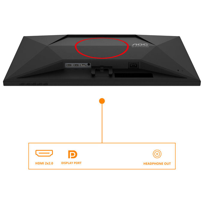 AOC 27G4HRE G4 Monitor Gaming 27'' Full HD Fast IPS 200 Hz 1 ms HDR10 G-Sync Altoparlanti colore Nero Rosso