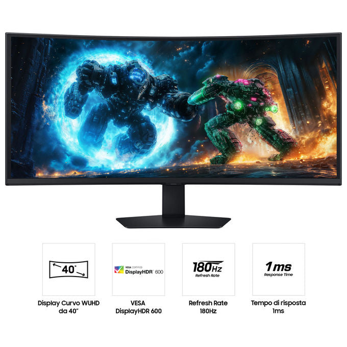 Samsung Monitor Gaming Curvo Odyssey G7 G75F 40'' WUHD 1 ms FreeSync Premium Pro