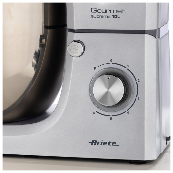 Ariete 1576-00 Gourmet Supreme Impastatrice Planetaria 10 L 2000 W 6 Velocita' Acciaio Inox colore Argento