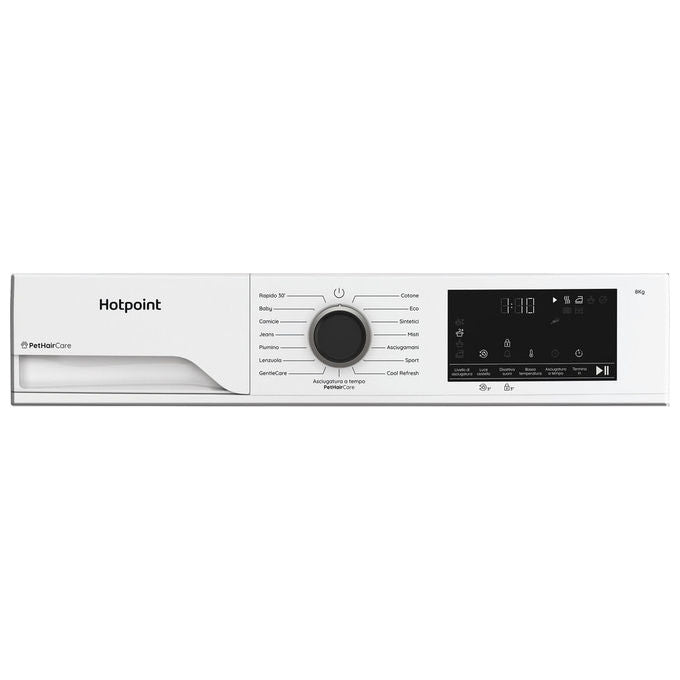 Hotpoint HPT83DBSIT Délica Asciugatrice Pompa di Calore 8 Kg Classe D EasyIron PetHair Care 64 dB (85x60x55 cm) colore Bianco