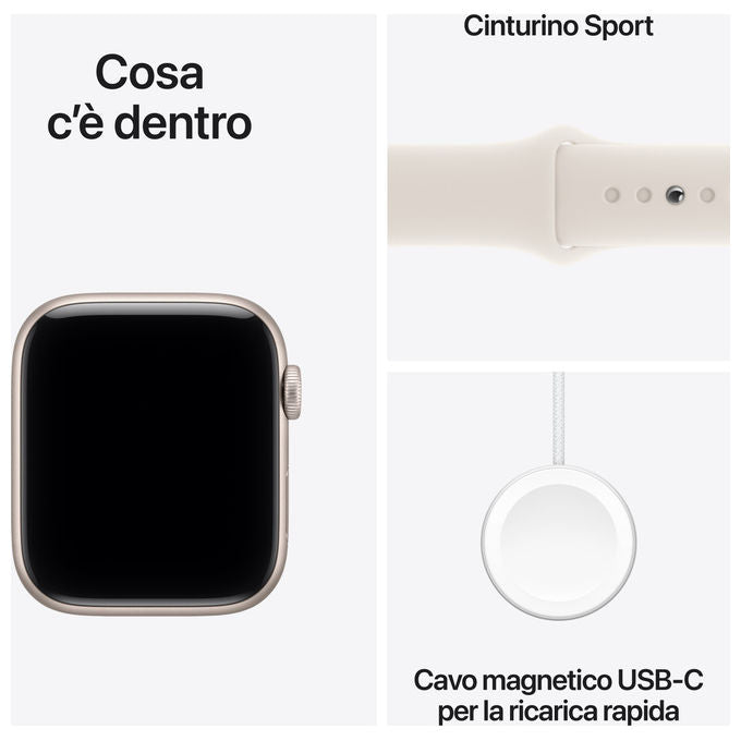 Apple Watch SE 3 GPS 44mm Cassa in Alluminio Galassia Sport Band Galassia