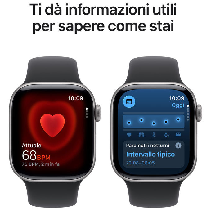 Apple Watch Series 11 GPS 42mm Alluminio Grigio Siderale Sport Band Nero