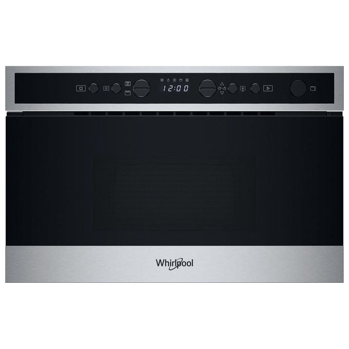 Whirlpool, Microonde con Grill, Inox, Display Digitale, Funzione Crisp, 22 Litri