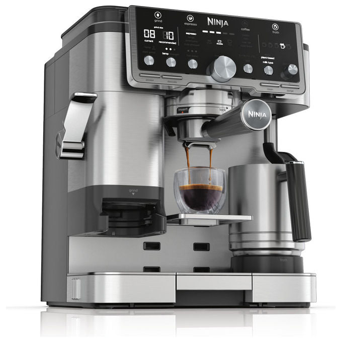 Ninja, Macchina da Caffe' Automatica-Manuale ES701EU, 2 Litri, Nero Acciaio