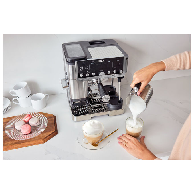 Ninja, Macchina da Caffe' Automatica-Manuale ES701EU, 2 Litri, Nero Acciaio