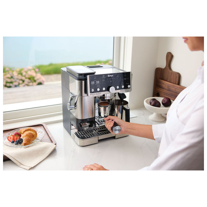Ninja, Macchina da Caffe' Automatica-Manuale ES701EU, 2 Litri, Nero Acciaio