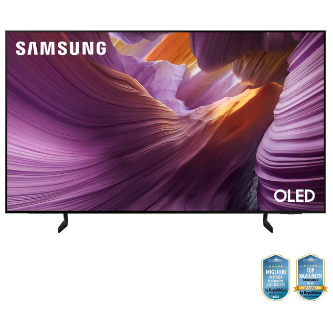 Samsung QE55S85FAUXZT Smart TV OLED 55'' 4K Ultra HD Processore NQ4 AI Gen2 Dolby Atmos HDR10+ colore Nero