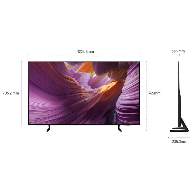 Samsung QE55S85FAUXZT Smart TV OLED 55'' 4K Ultra HD Processore NQ4 AI Gen2 Dolby Atmos HDR10+ colore Nero