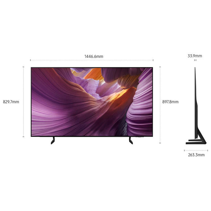Samsung, Smart Tv Oled 65'' 4K, Processore AI Gen2, QE65S85FAEXZT, Nero