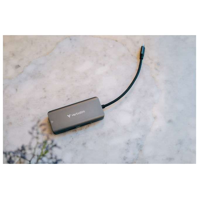 Verbatim, Hub USB-C 3.2 Gen 1, Multiport, Grigio