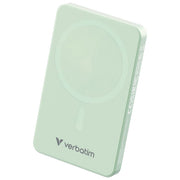 Verbatim, Power Bank 5000mAh, Ricarica Wireless, Verde
