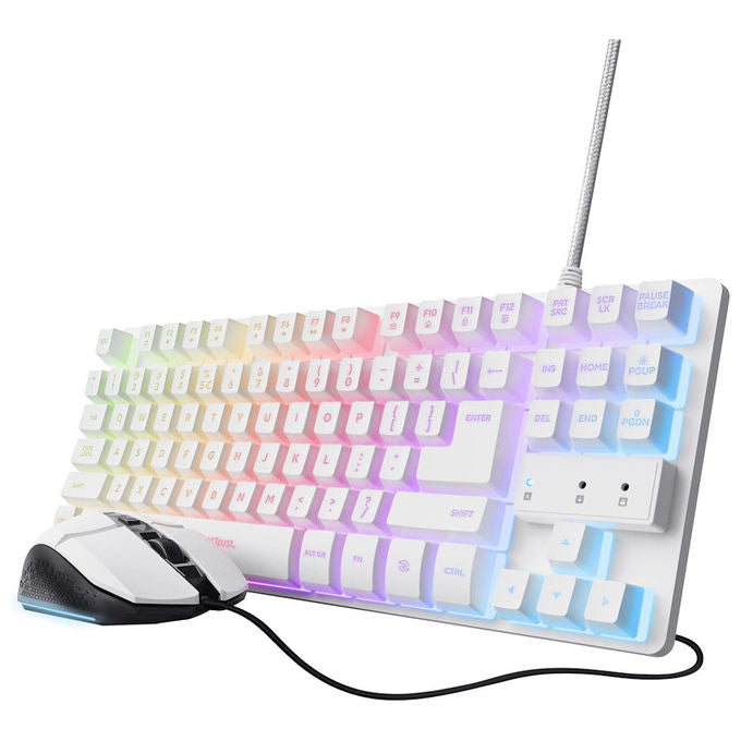 Trust Set Gaming GXT798W Tastiera e Mouse Bianco Layout Italiano