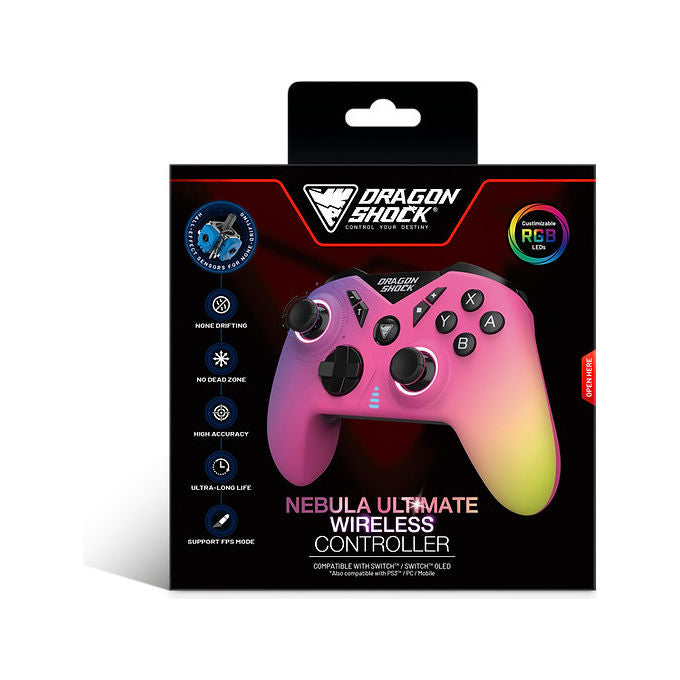 Dragonshock Gamepad Bluetooth Multicolore Nebula Ultimate per Nintendo Switch