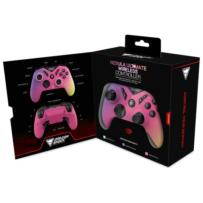 Dragonshock Gamepad Bluetooth Multicolore Nebula Ultimate per Nintendo Switch