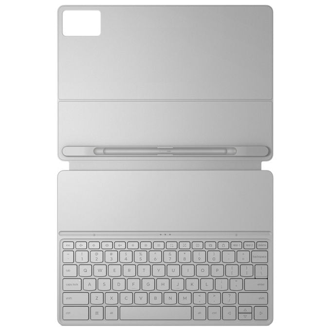 Lenovo ZG38C07513 Idea Tab Plus Custodia con Tastiera Folio Pogo Pin Tasti Multimediali colore Grigio Nuvola