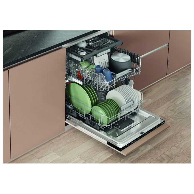 Hotpoint HA7IA15B2M6LS0 Lavastoviglie da Incasso 15 coperti Classe A 42 dB 10 programmi (82x60x55 cm) colore Nero