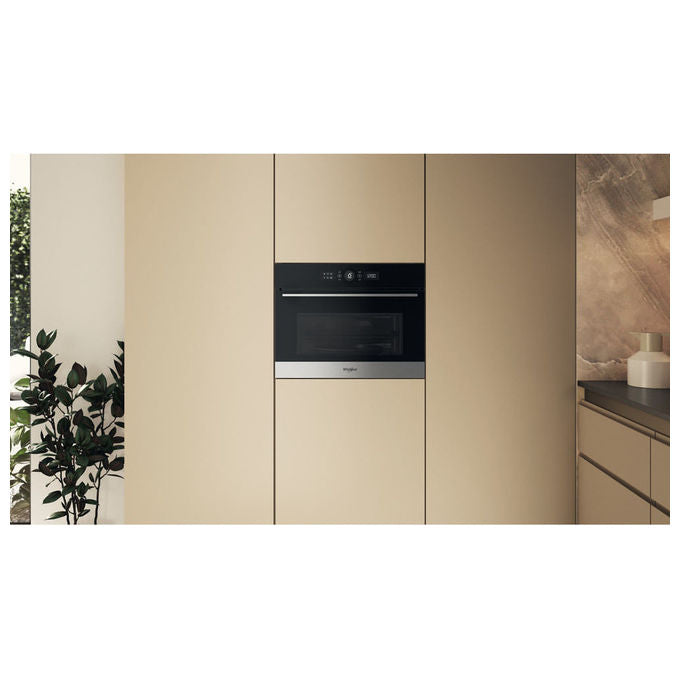 Whirlpool, Microonde Combinato da Incasso, 40 Litri, Nero Acciaio Inox, WMW5WHMX