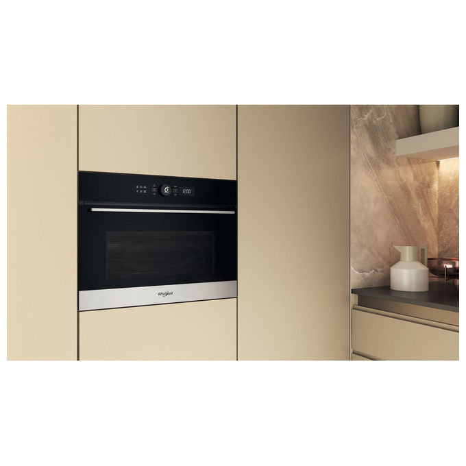 Whirlpool, Microonde Combinato da Incasso, 40 Litri, Nero Acciaio Inox, WMW5WHMX