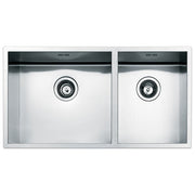 Apell Lavello da Incasso Rettangolare Acciaio Inox FEQ4530USC 800x418 mm 2 Vasche