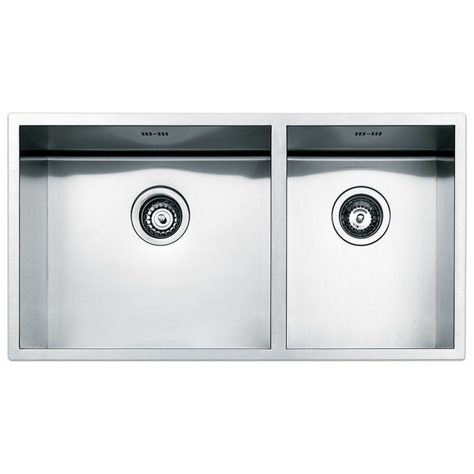 Apell Lavello da Incasso Rettangolare Acciaio Inox FEQ4530USC 800x418 mm 2 Vasche