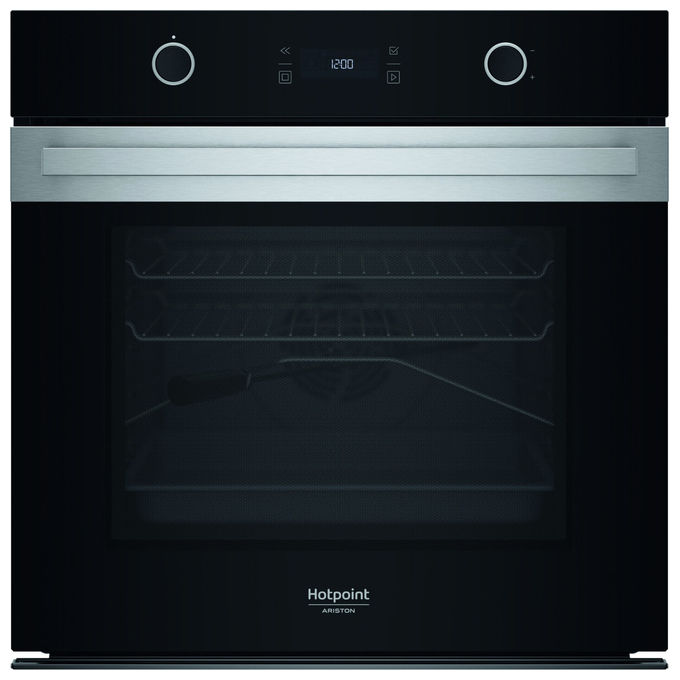 Hotpoint Ariston HAOI78PU0SXA, Forno Elettrico Multifunzione da Incasso, 73 L, Nero Acciaio