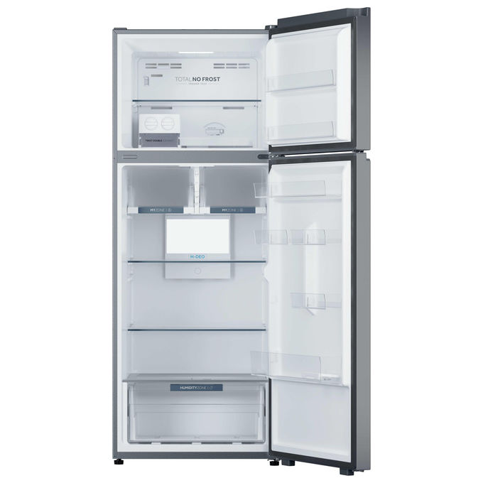 Haier HPR5718DNMX Frigorifero Doppia Porta Capacita' 464L Altezza 185cm Classe D 38dB colore Acciaio inox (70x185x69.5 cm)
