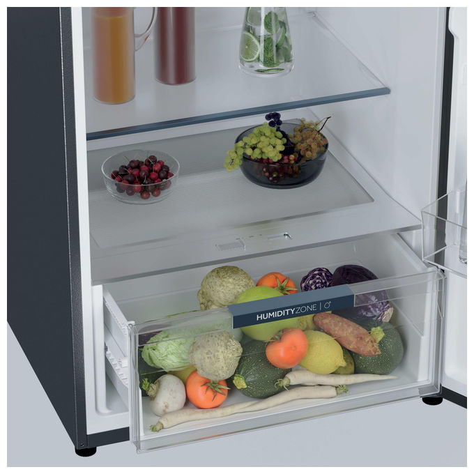 Haier HPR5718DNMX Frigorifero Doppia Porta Capacita' 464L Altezza 185cm Classe D 38dB colore Acciaio inox (70x185x69.5 cm)