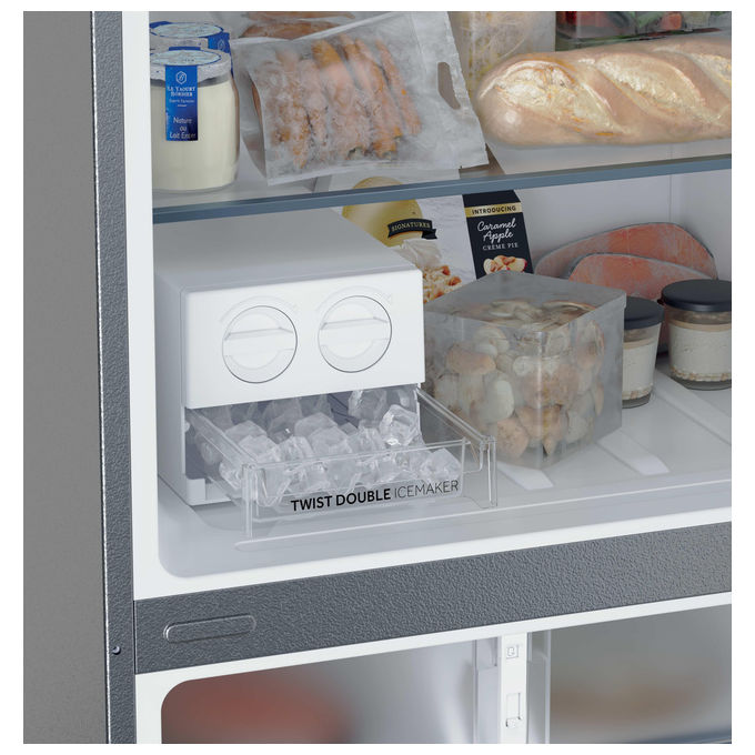 Haier HPR5718DNMX Frigorifero Doppia Porta Capacita' 464L Altezza 185cm Classe D 38dB colore Acciaio inox (70x185x69.5 cm)