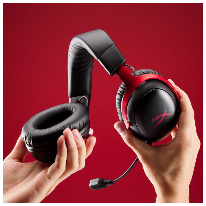 HyperX Cuffie Gaming Wireless Cloud III S Nero Rosso