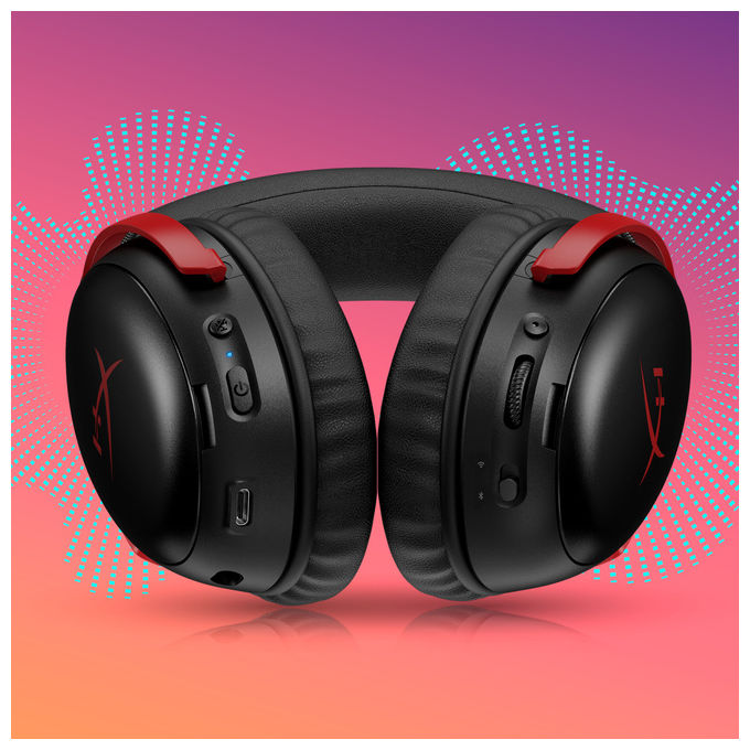 HyperX Cuffie Gaming Wireless Cloud III S Nero Rosso