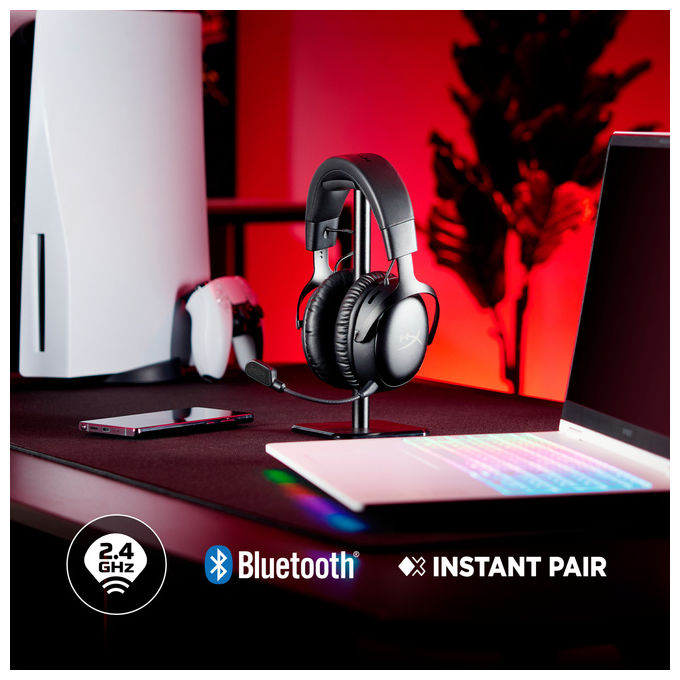 HyperX Cuffie Gaming Wireless Cloud III S Nero Rosso