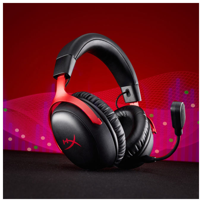 HyperX Cuffie Gaming Wireless Cloud III S Nero Rosso