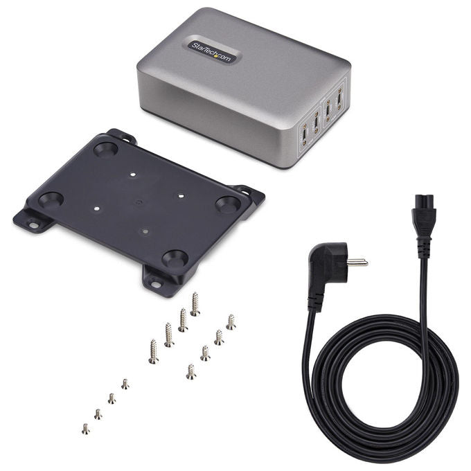 StarTech.com, Caricatore USB-C, 4 Porte, 240W, Porta Singola 140W EPR, PD 3.1, Grigio