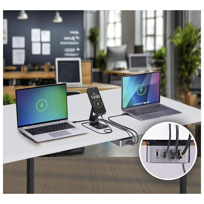 StarTech.com, Caricatore USB-C, 4 Porte, 240W, Porta Singola 140W EPR, PD 3.1, Grigio