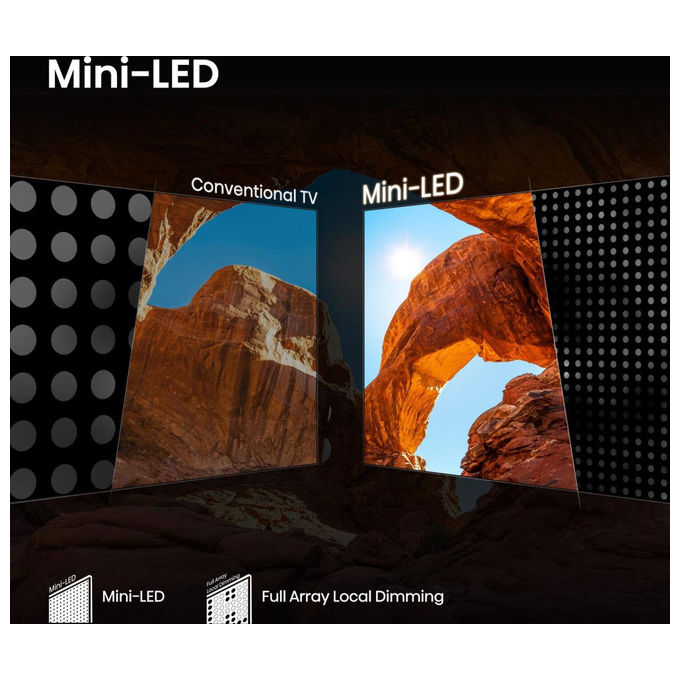 Hisense, TV Smart 4K Ultra HD 85U7Q, Mini LED, Wi-Fi, Nero