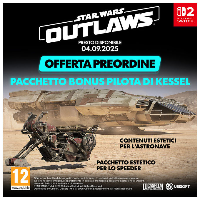 Ubisoft, Star Wars Outlaws Gold Edition, Nintendo Switch 2, Multilingua